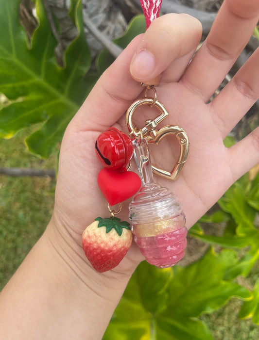 Strawberry Honey Keychain